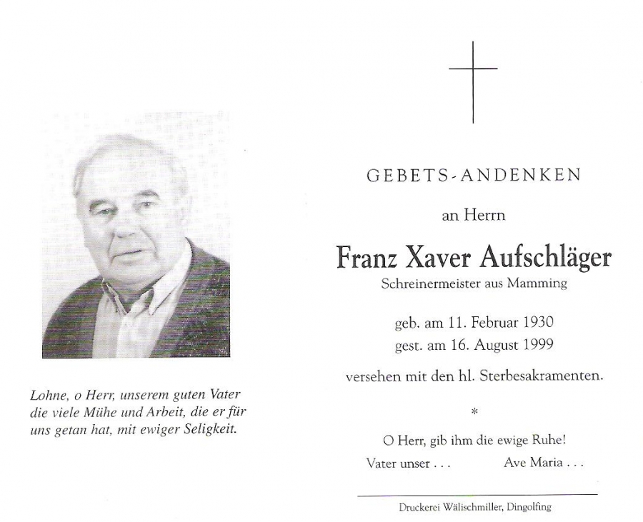 Franz Xaver Aufschläger